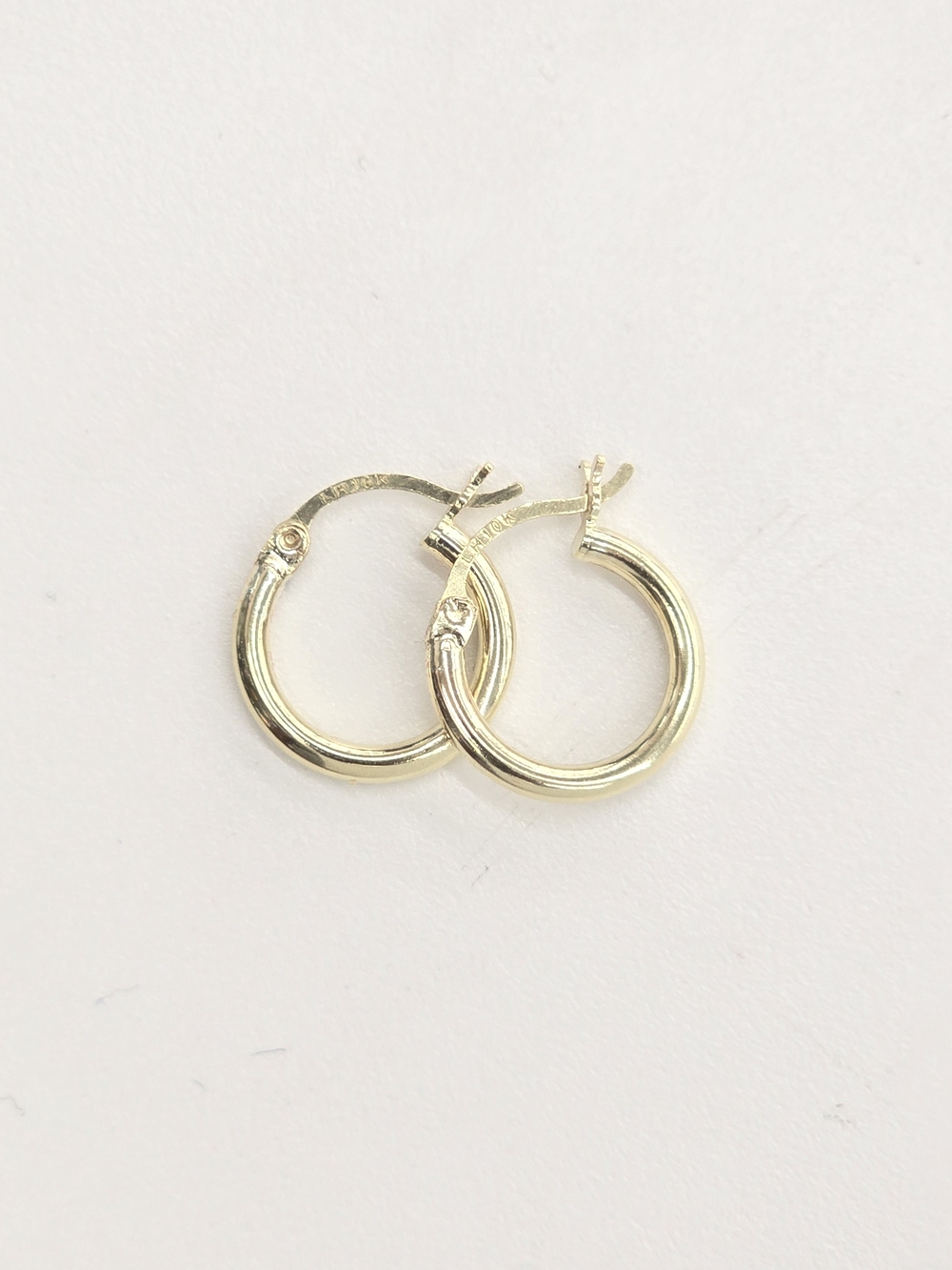 10kt Real Gold High Polished Hoop Earring